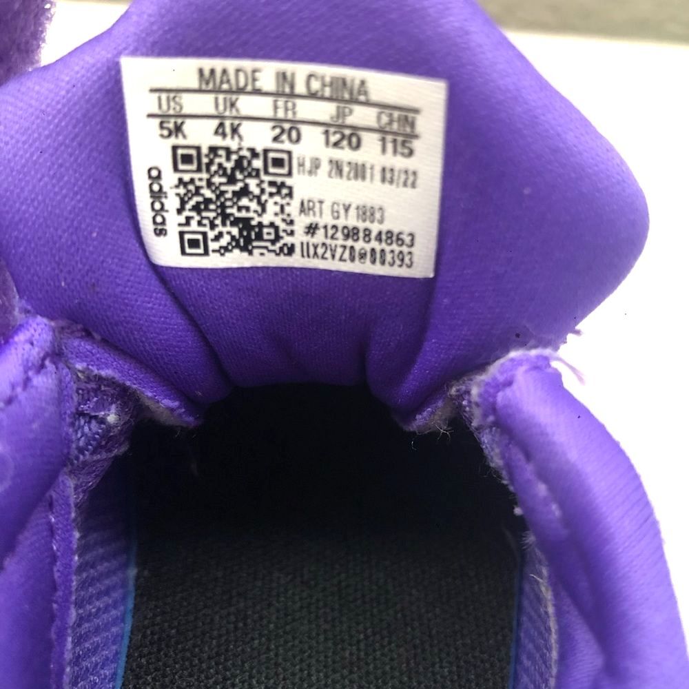 Adidas Fortarun Running Shoe Toddler Size 5K No-tie Elastic Shoelaces - Picture 2 of 10